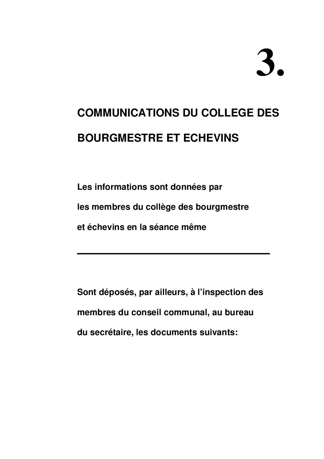 Conseil communal du 18.05.2020 - Délibérations de la séance publique