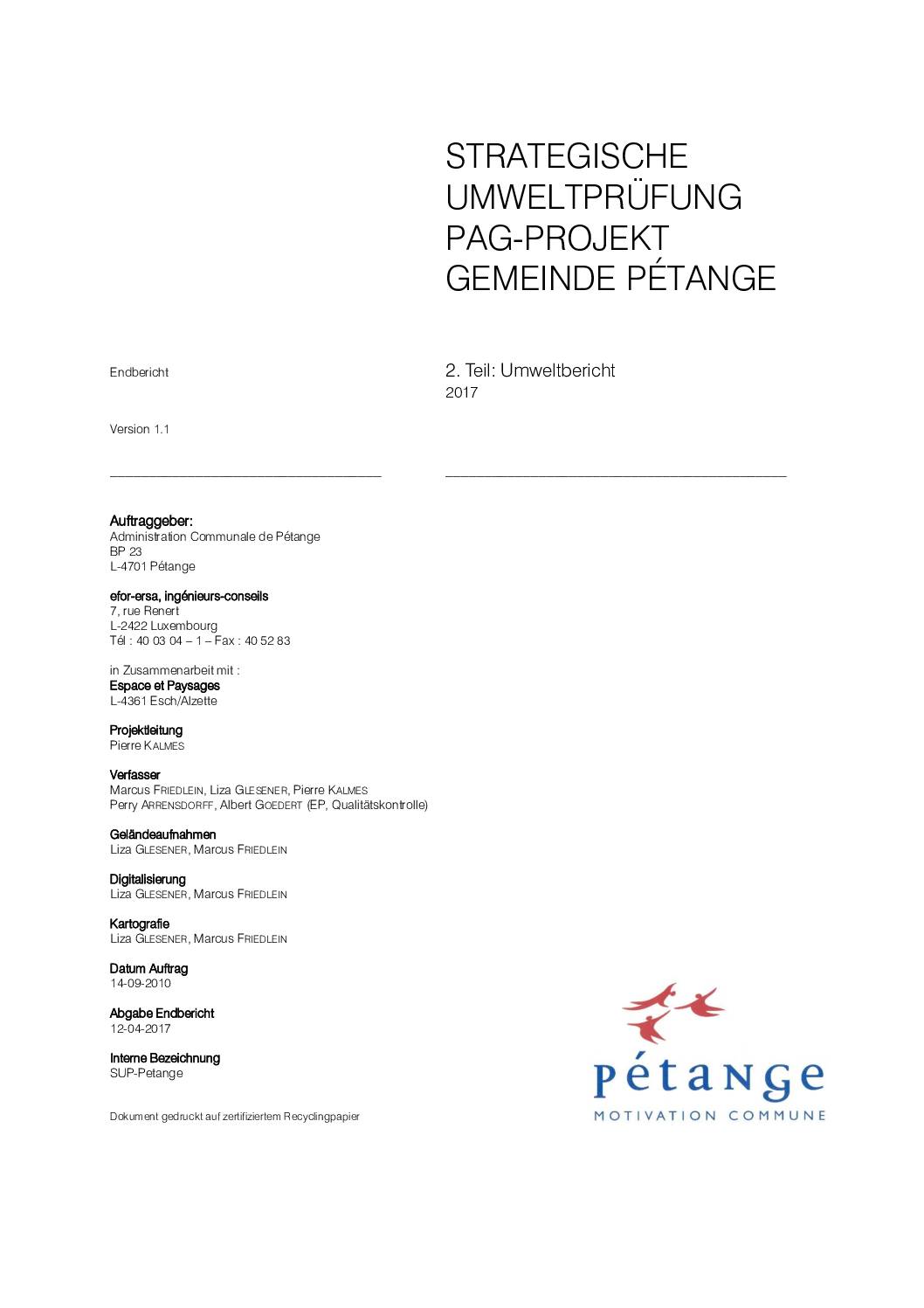 PAG - Strategische Umweltprüfung (Endbericht)