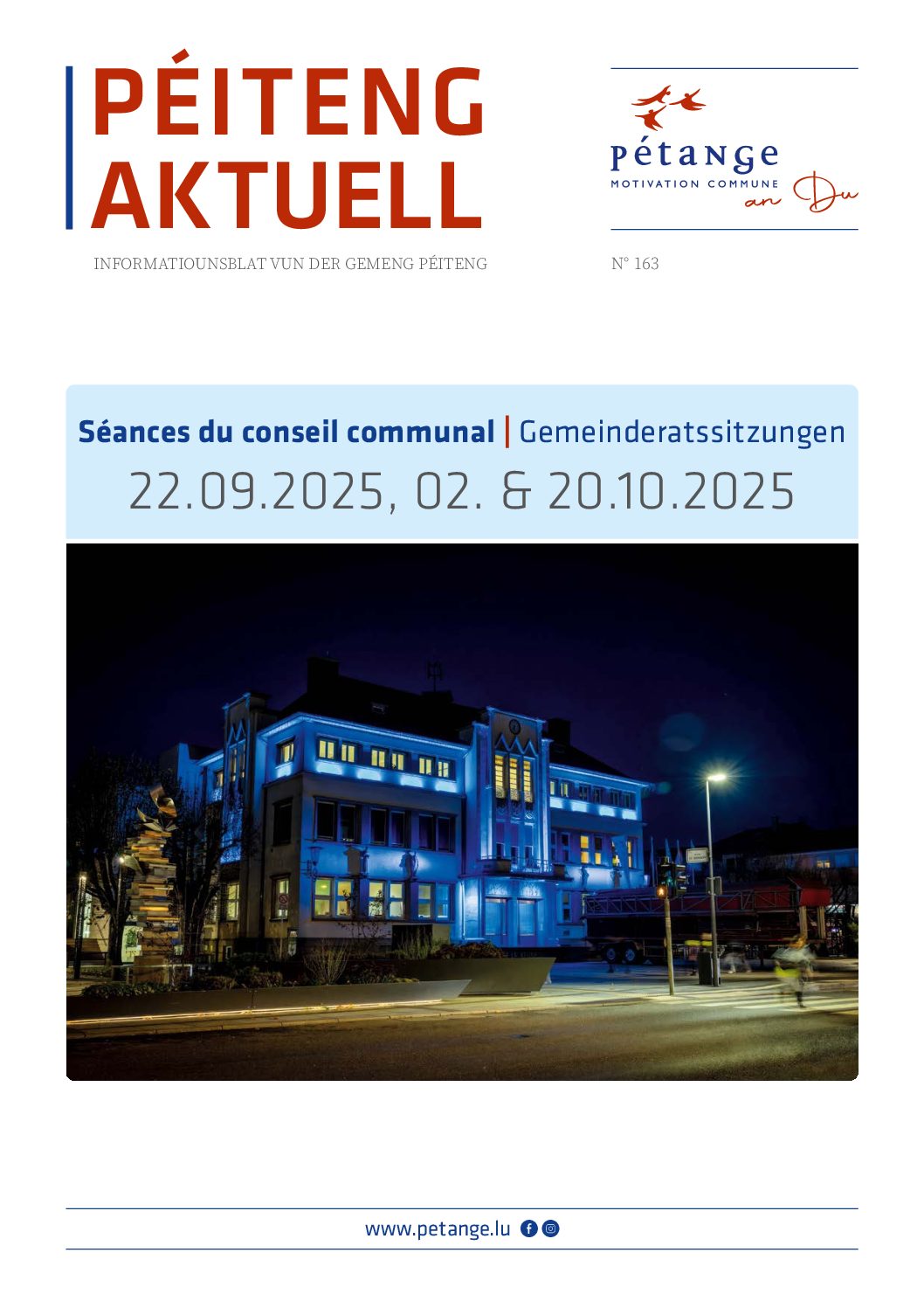 Rapports des séances du conseil communal du 22.09.2025, du 02.10.2025 et du 20.10.2025