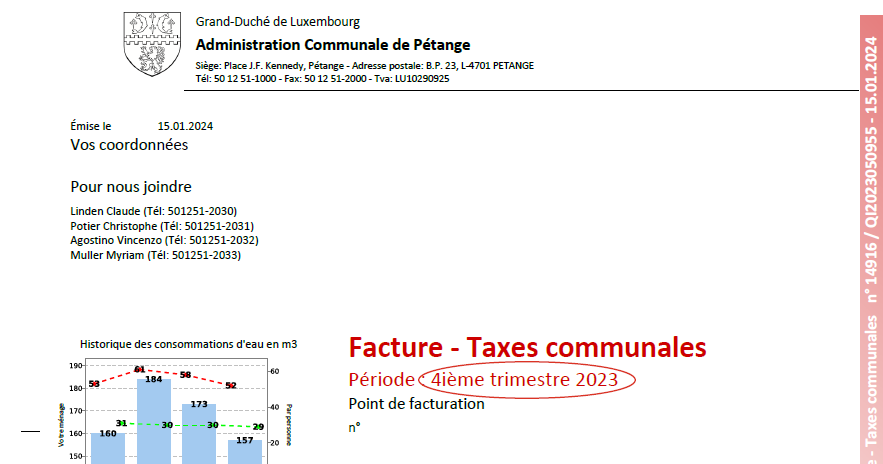 Avis au public – Taxes communales
