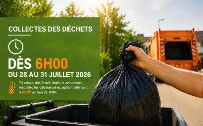 Collectes des déchets : horaires adaptés en raison des fortes chaleurs