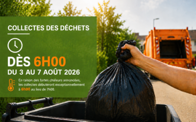 Collectes des déchets : Horaires adaptés en raison des fortes chaleurs