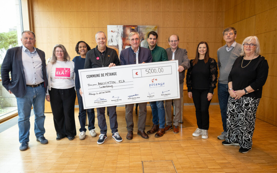 Remise de chèque à l&rsquo;association ELA Luxembourg